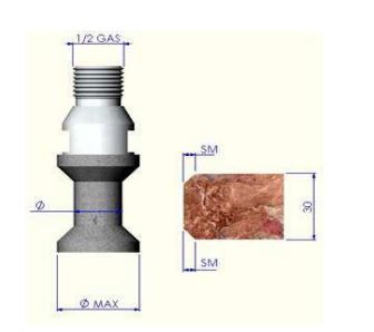 5mm Double Bevel Polishing Fingerbits 20mm dia Set - Quartz, Granite & Marble
