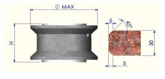 5mm Double Bevel Polishing Wheels 60mm dia Set - Quartz, Granite & Marble